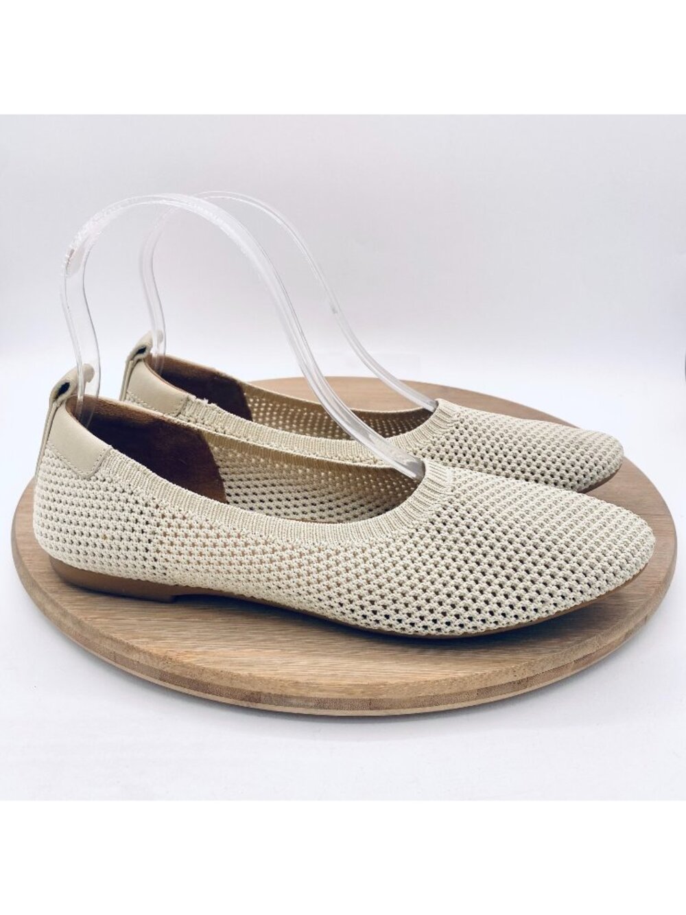 Everlane Shoes Womens 7 Beige Mesh Day Glove Ballet Flats Minimalist Preppy